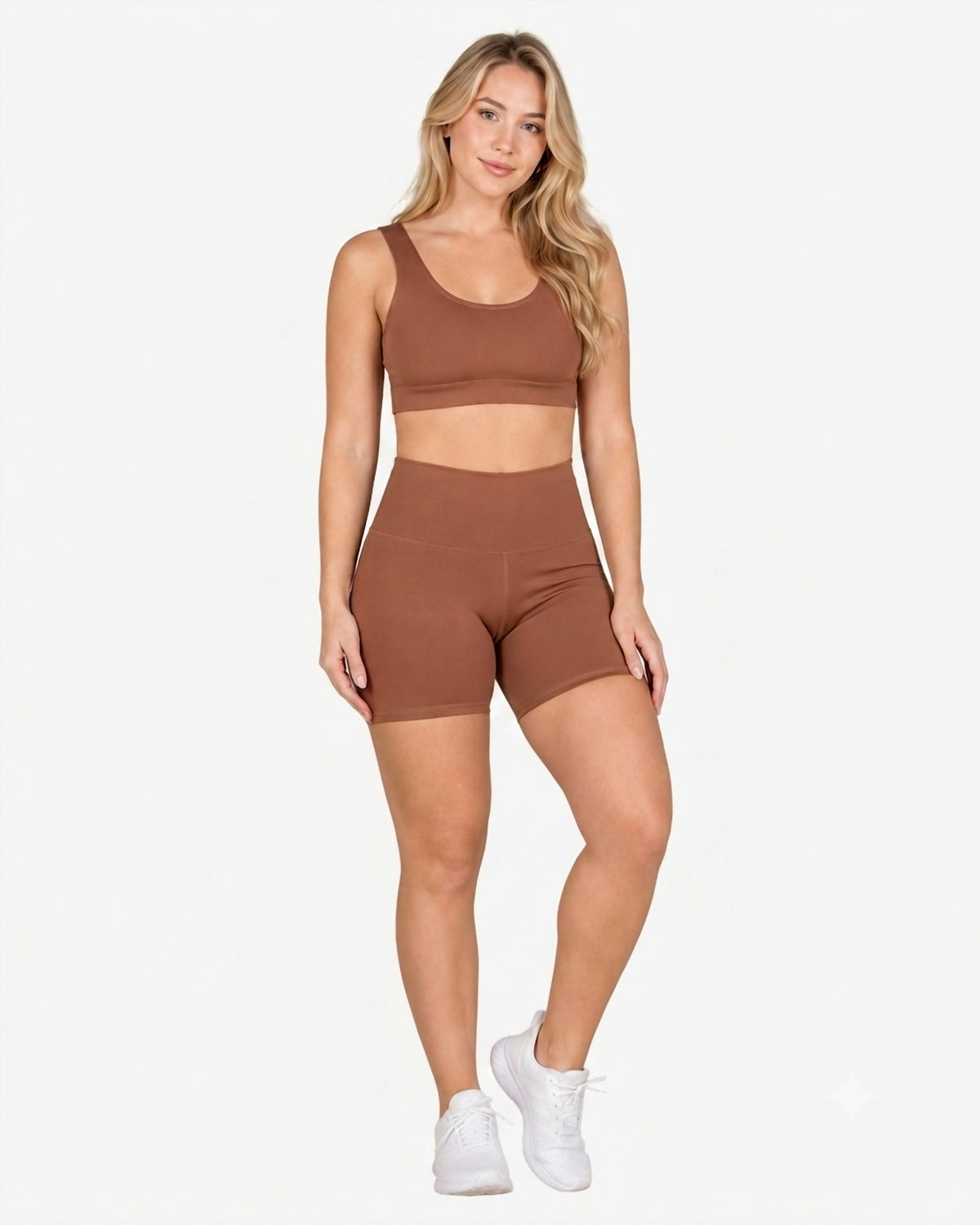 Conjunto Deportivo Set Short Chocolate Claro