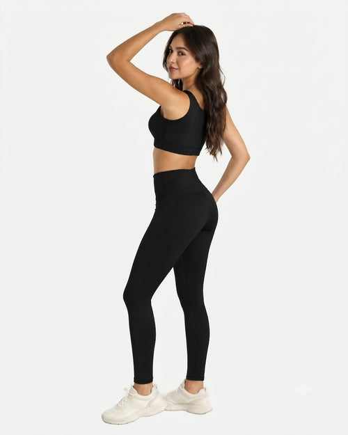 Conjunto Deportivo Set Leggings Negro