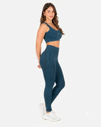 Conjunto Deportivo Set Seamless Azul Grisaceo