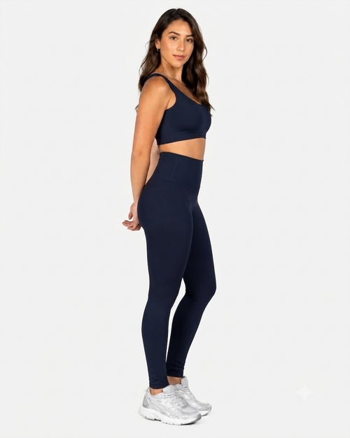 Conjunto Deportivo Set Leggings Azul Oscuro