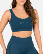 Conjunto Deportivo Set Seamless Azul Grisaceo